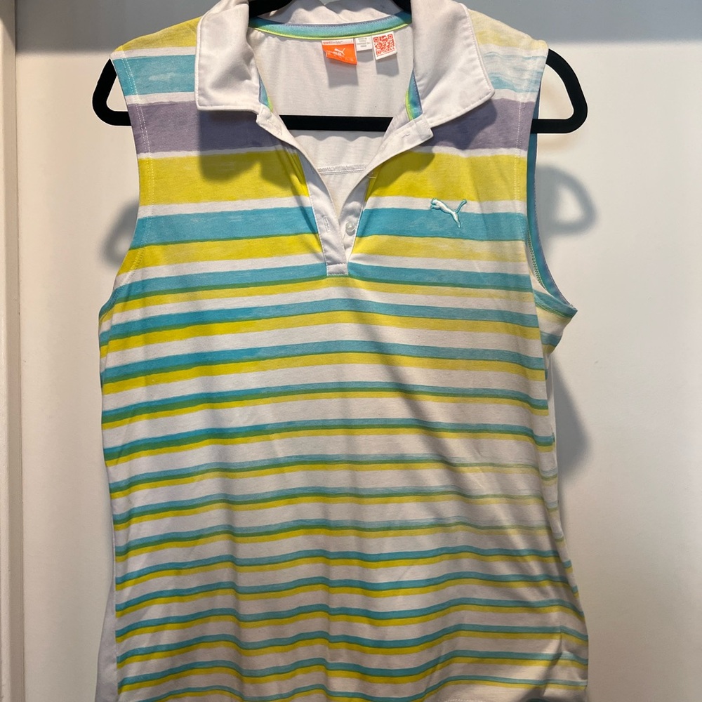 Puma Women’s Striped Polo Golf / Tennis Tank Top